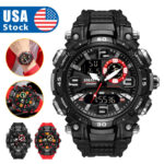 SMAEL Men’s Military Wrist Watch Sport Quartz Analog Digital Watch Waterproof