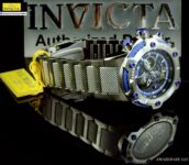 New Invicta Men 51.5mm Ltd Ed MARVEL BLK PANTHER Stainless St. PURPLE DIAL WATCH