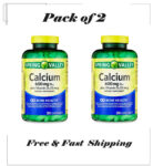 Calcium Supplement 600mg with Vitamin D3  20mcg Bone Health 250 Tablelts 2 pack