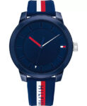 NEW Tommy Hilfiger Denim Blue Silicone Men’s Watch – 1791746 – SHIPS FREE