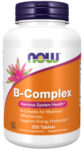 Now Foods B-Complex, B1, B2, B3, B6, B12 – 250 Tablets – Non GMO – FRESH