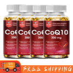 CoQ10 Coenzyme Q-10 Coenzyme 300mg Capsules BIOPERINE Antioxidant Heart Energy