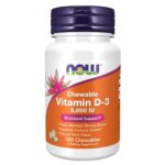 NOW FOODS Vitamin D-3 5000 IU – 120 Chewables