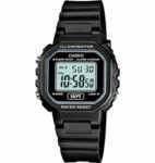 Casio LA20WH-1A,  Women’s Black Resin Watch, Chronograph, Alarm, Illuminator