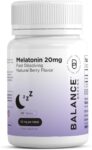 Melatonin 20mg, 100% Drug Free, Fast-Dissolve 120 Tablets – Natural Sleep Aid