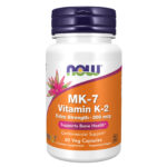 NOW FOODS MK-7 Vitamin K-2, Extra Strength 300 mcg – 60 Veg Capsules