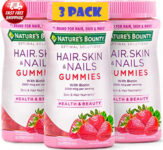 Hair Skin & Nails Gummies wt Biotin Vits C & E 240 gummies (3×80) Expiry 03/2025