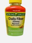 Spring Valley Daily Fiber Gummies Digestive Support Health 4g 150 CT Gluten Free