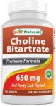 Best Naturals Choline Bitartrate 650 mg 180 Tablets