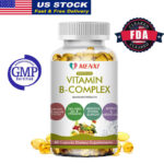 Vitamin B Complex,Vitamins B1, B2, B3, B5, B6 Capsule For Energy, Metabolism Aid