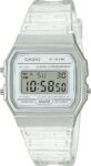 Casio Unisex Quartz Alarm Chronograph Clear Resin 35mm Digital Watch F91WS-7