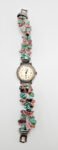 Vintage 90s LA Express Gemstone Bead Watch Needs Batterie