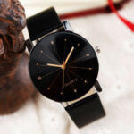 Women’s Stainless Steel Analog Quartz Ladies Wrist Watches Fashion Watch Black