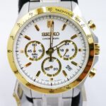 SEIKO Spirit SBTR024 White Gold Silver Stainless Steel Men`s Watch New in Box