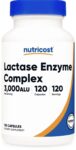 Nutricost Lactase Enzyme Complex 3,000 FCC ALU, 120 Vegetarian Capsules