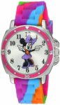 Disney Minnie Mouse  Kids’ MN1104 Watch with Tie Dye Rubber Band Brand New