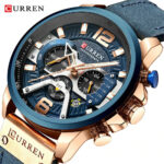 CURREN Men Quartz Watch Brand Chronograph Wristwatch Male Strap Calendar Watches