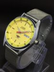 Citizen men Yellow Automatic Day/Date Jewels dial Steel made Japan watch order