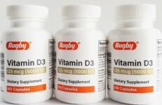 Rugby Vitamin D3 5000 IU (125mcg) 100 Capsules -3 Pack  -Exp Date 06-2024