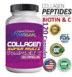 Collagen C Hydrolysate with BIOTIN and Vitamin C,Best Supplement made in USA 120