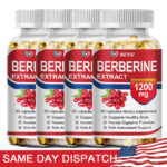 1200mg Berberine Capsuels, HCL Extract, Healthy Cholesterol, Anti-inflammatory