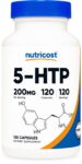 Nutricost 5-HTP 200mg, 120 Capsules (5-Hydroxytryptophan) – Gluten Free, Non-GMO