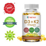 Vitamin D3 + K2 10/60/120 Kapseln Hochdosiert -Sonnenvitamin für Knochen – vegan