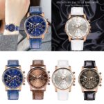 4 Colors Women’s Watch Leather Band Quartz Analog Watch Ladies Charm Wristwatch