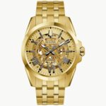 Bulova Sutton Men’s 21-Jewel Automatic Gold-Tone Skeleton Dial 43mm Watch 97A162