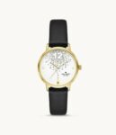 NIB Kate Spade Metro Champagne Leather Strap Watch, 34mm Black KSW9043