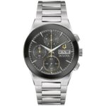 Bulova Men’s Quartz Chronograph Silver-Tone Watch 41MM 96C149