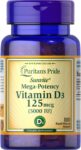 Puritan’s Pride Mega Potency Vitamin D3 125 mcg (5000 IU) 100 gels (free ship)