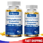 60/120Pcs L-Glutathione Capsules 1800MG Natural Anti-Aging Skin Whitening Pills