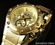 Invicta 51mm Speedway XL Viper Swiss Z60 Chrono Mov’t CHAMPAGNE Dial 18GIP Watch