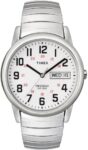 Timex T20461, Easy Reader, Men’s, Silvertone Expansion Watch, Indiglo, Day/Date