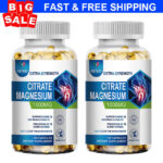 2X Magnesium Citrate Capsules 1000mg Per Serving -Highest Potency Capsules 120pc