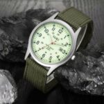 Military Army Men’s Date Canvas Strap Stainless Steel Sport Quartz Wrist Watches