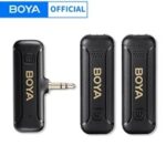 BOYA BY-WM3T2 New Wireless 3.5mm TRS Lavalier Lapel Noise Reduction Microphone for Canon, Nikon, Sony Cameras Vlogging Recording