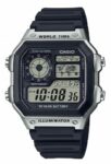 Casio Men’s Quartz World Time Black Resin Band 42mm Watch AE1200WH-1CV