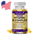 Vitamin B Complex 120 Capsules B1,B2,B3,B5,B6,B7,B9,B12, Immune Support Pills