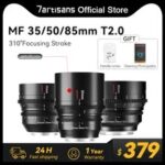 7artisans 7 artisans 35mm 50mm 85mm T2.0 Full Frame Cinema Lenses For Sony E FX3 Leica SIGMA L SL Nikon Z Z50 Canon EOS-R EOS-R5