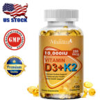 Vitamin K2 (MK7) with D3 10000 IU Supplement, Immune Health, Bone & Heart Health