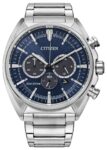 Citizen Men’s Eco-Drive Silver Chronograph Calendar Silver Watch 44MM CA4288-86L