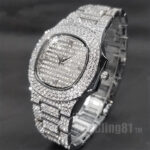 Hip Hop Iced Cubic Zirconia Luxury Wristwatch Quartz Stainless Steel Men’s Watch