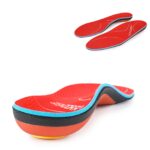 Red High Arch Support Insole Memory Foam Ease Plantillas Fascitis Plantar Orthopedic Insoles for Men and Women Sneaker shoes