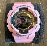 Casio Women’s Watch G-Shock S Series Pink and Grey Dial White Strap GMAS110MP-7A