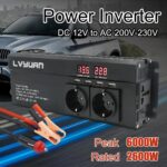 Car Inverter 6000W Peak DC 12V/24V To AC 220V  LED Display & EU Plug Power Inverter Volts Converter Charger Inversor Transformer