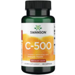 Swanson Vitamin C with Rose Hips, 500 mg, 100 Count