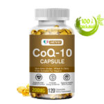 120Pcs CoQ10 Coenzyme Q10 Vegan Capsules 200mg Energy Support & Heart Health MX