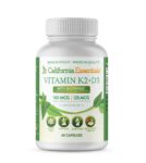 Vitamin K2 + VIT D3 5000 IU with BioPerine for Maximum Absorption (60 Capsule)